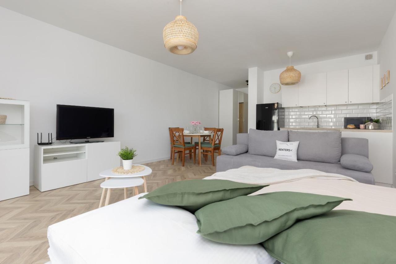 Ursus Sunny Studio For 4 Guests With Parking & Balcony By Noclegi Renters Warschau Buitenkant foto