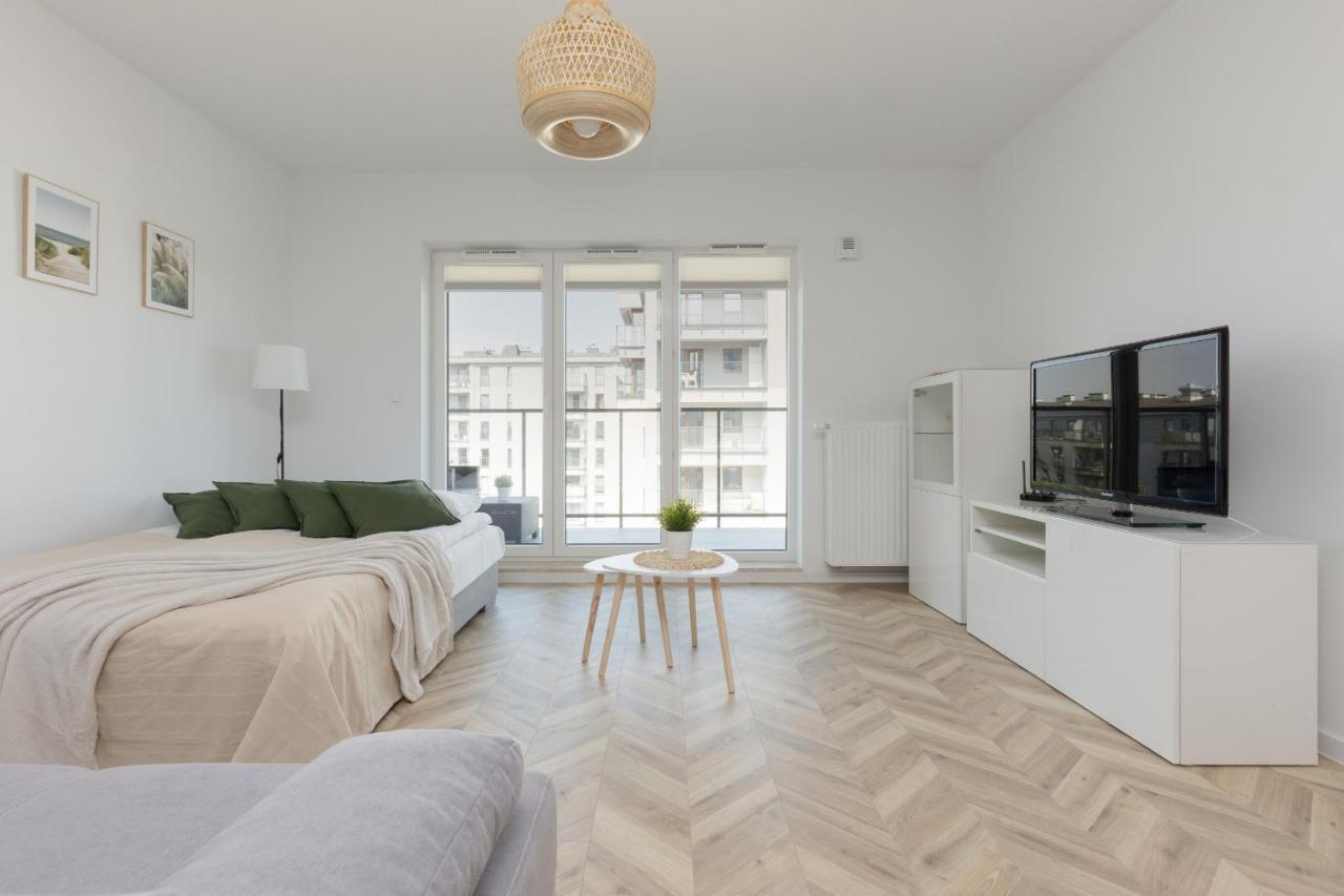 Ursus Sunny Studio For 4 Guests With Parking & Balcony By Noclegi Renters Warschau Buitenkant foto
